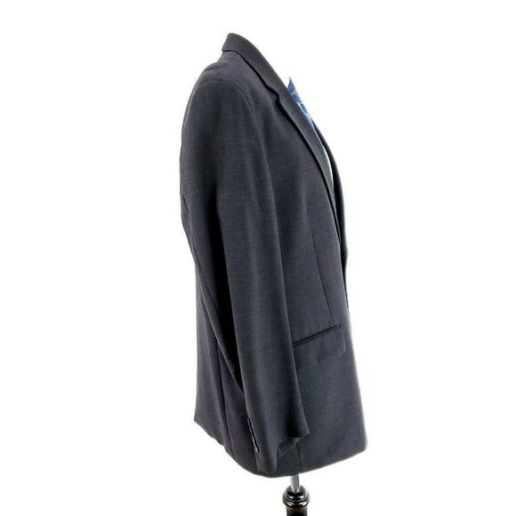Pronto Uomo Lessona Natural Stretch Worsted Wool 2 Button Blazer 42R Gray Check - Picture 6 of 12